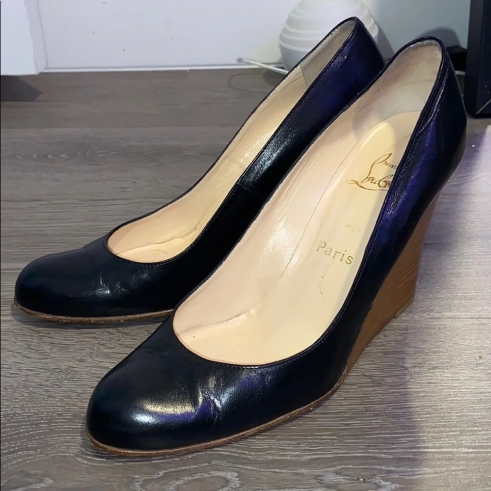Christian Louboutin Round Toe Vintage Wedges